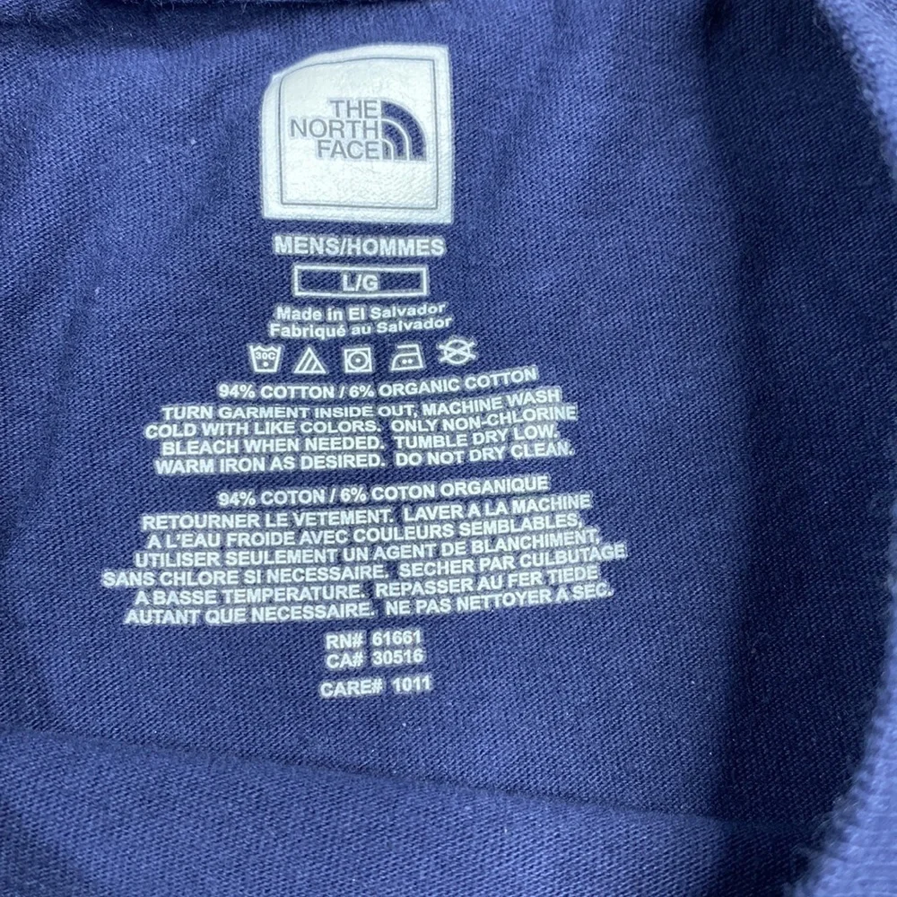 The North Face Blue Ombre Forest Graphic Print Short Sleeve Tshirt Size Large